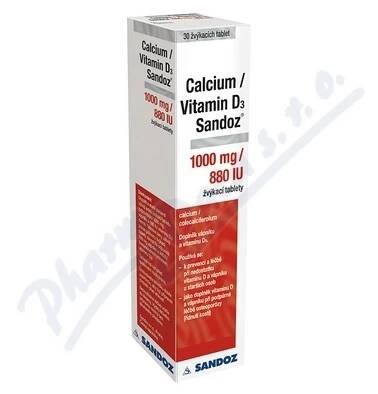 Calcium/Vitamin D3 Sandoz 1000mg/880IU por.tbl.30 - Lekarnov.cz