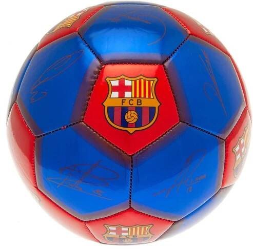 Fotbalový míč Ouky FC Barcelona, podpisy, modro-červený, vel. 5 BCA6077 | bscom.cz