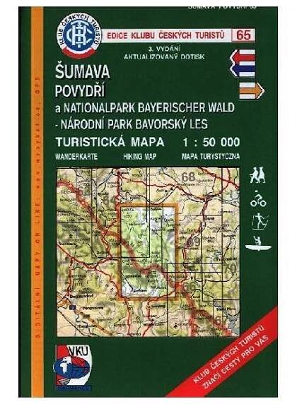 Šumava - Povydří - mapa KČT 65
