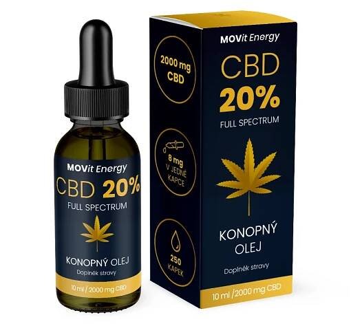 EXP MOVit CBD 25% Full Spectrum konopný olej 10 ml