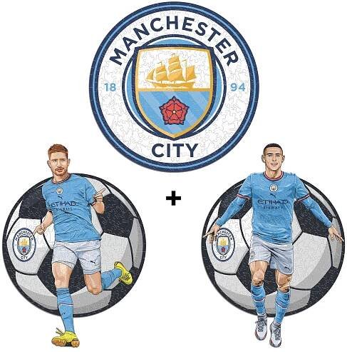3 PACK Manchester City FC® Logo + De Bruyne + Foden