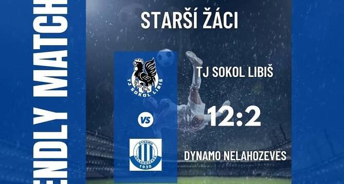 Starší žáci: TJ Sokol Libiš-Dynamo Nelahozeves: 12:2(6:1)