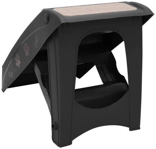 vidaXL Skládací schůdky pro psy černé 62 x 40 x 49,5 cm, Černá