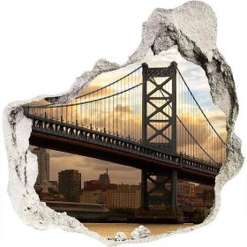 Wallmuralia Fototapeta díra na zeď 3D Most Filadelfie