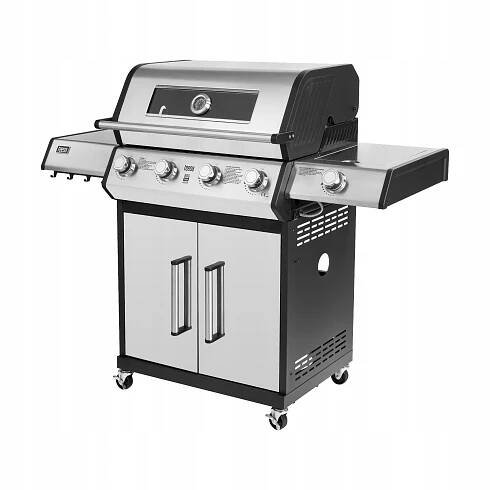 Teesa TSA0250 Plynový gril BBQ 5006 MASTER, 5 hořáků, 14 kW, černo-stříbrná