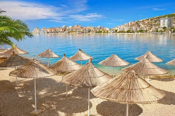 The city beach in Saranda, one of the best places to visit in Albania
