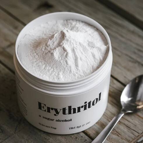 Erythritol je přírodní sladidlo. Zdroj: Ideogram.AI