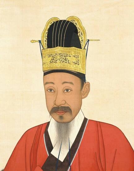 Detail, Portrait of Yi Haeung, c. 1869 (Joseon), silk hanging scroll, 132 x 67.9 cm, Treasure 1499-2 (National Museum of Korea)
