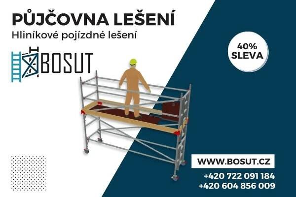 Pronájem pojízdného hliníkového lešení