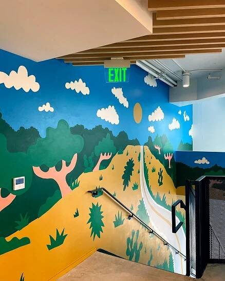 Trick Hat Workway Mural, 2023 — Will Bryant