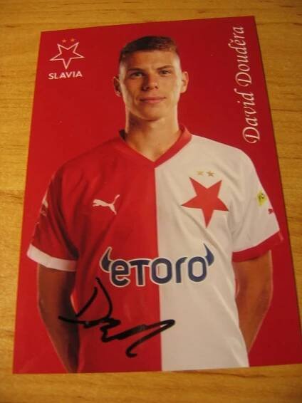 ++++ David Douděra  - Slavia Praha -orig.autogram - Ostatní sběratelské předměty
