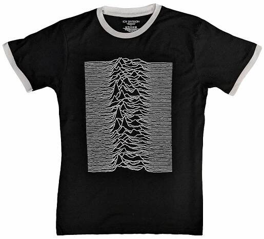 Joy Division tričko, Unknown Pleasures ECO Ringer BP Black, pánské, velikost XL
