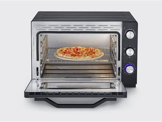 Severin 2073 mini trouba funkce časovače, funkce grilování, s kamenem na pečení pizzy 60 l : Půhy.cz
