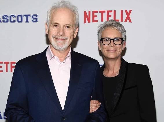 Christopher Guest and Jamie Lee Curtis arrive at a screening of Netflix's 