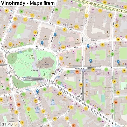 Vinohrady - mapy | Kurzy.cz