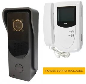 Video Door Entry Kit, Single Station, includes Panel, Video Monitor Handset and Power Supply