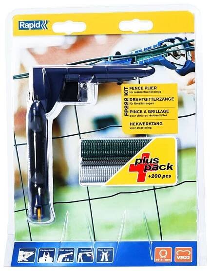 Kleště na ploty pro krimpování sítě FP222 RAPID + 200 sponek Druh samosvorné kleště