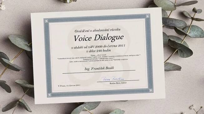 certifikát voice dialogue