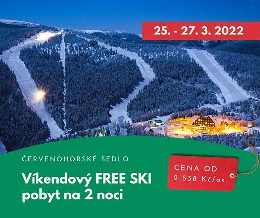 Víkendový FREE SKI pobyt 25. - 27. 3. 2022 | Novinky hotelu Červenohorské sedlo, Jeseníky | Hotelchs.cz