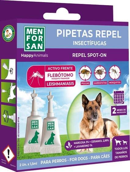 Menforsan Antiparazitní pipety pro psy 2x1.5ml - skladem