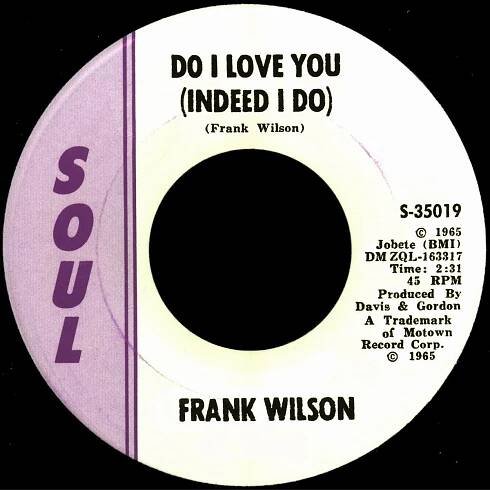 Most Expensive Vinyl Records - Frank Wilson 'Do I Love You (Indeed I Do)'