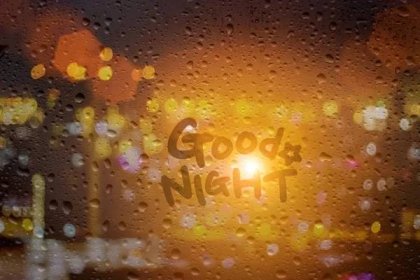 Nakreslete dobrou noc na okno — Stock obrázek