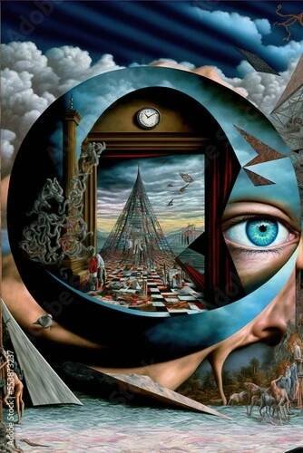Obraz na plátně Abstract Surrealism  generative ai