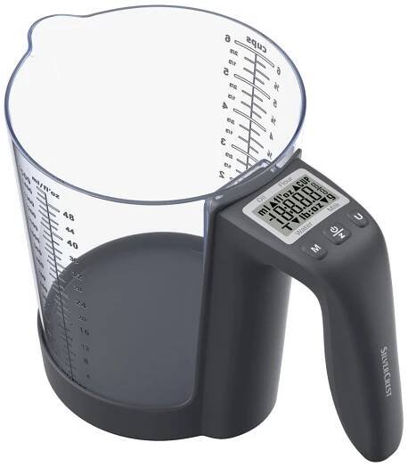 SILVERCREST® KITCHEN TOOLS Sada odměrky s digitální váhou a lžícové digitální váhy SDL 300 C2