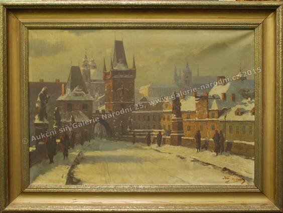 Aukce obrazů | Karlův most v zimě | Svoboda Josef | Galerie Národní 25 s.r.o.