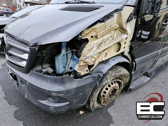transport van damage at elmwood collision in buffalo new york