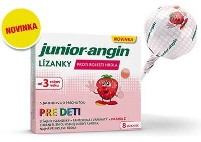 Junior-angin lízátka pro děti 3r+ 8ks