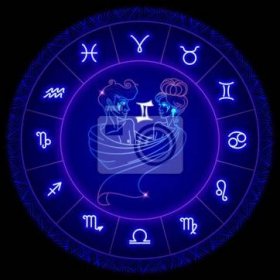 Gemini znamení zvěrokruhu, horoskop symbol, vektorové ilustrace