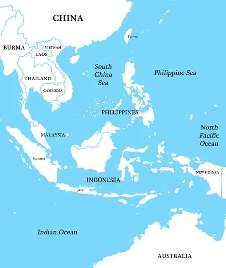 Mapa Indonésie — Stock obrázek
