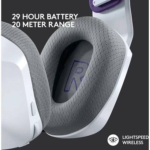 Logitech Gaming G733 LIGHTSPEED Sluchátka On Ear bezdrátová 7.1 Surround bílá regulace hlasitosti Gaming