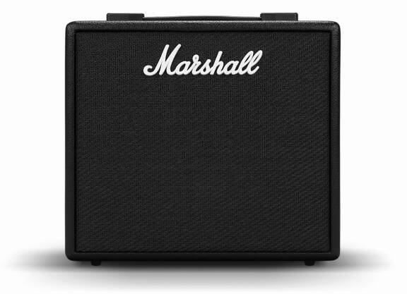 The front image of the 'CODE25 Combo' amp showing the iconic white 'Marshall' logo. 