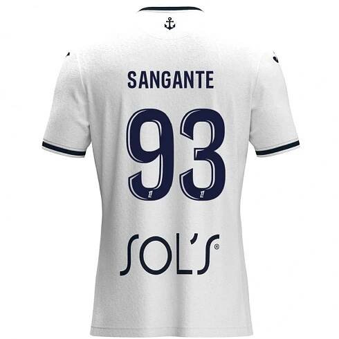 Dětské Arouna Sangante #93 Bílá Tmavě Modrá Daleko Hráčské Dresy 2024/25 Dres