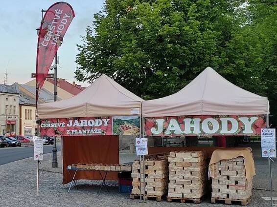Jen prázdné košíky. Tuna jahod zmizela na trhu v Čáslavi za necelé čtyři hodiny