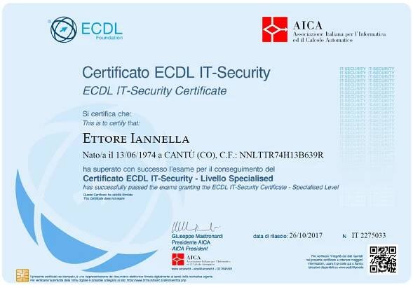 ECDL IT-Security Specialised - Ettore Iannella