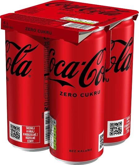Coca-Cola Zero 4x0,33l plech