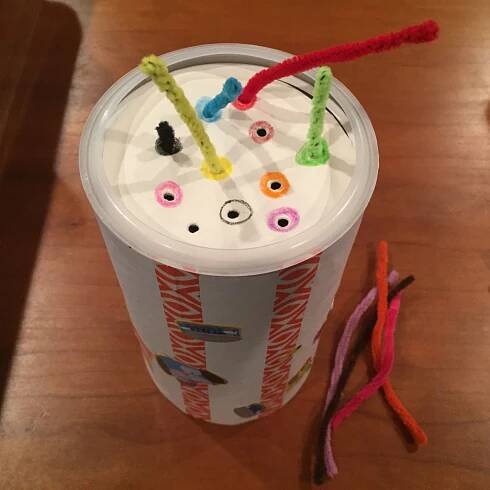 Busy Box #1: Pushing Pipe Cleaners