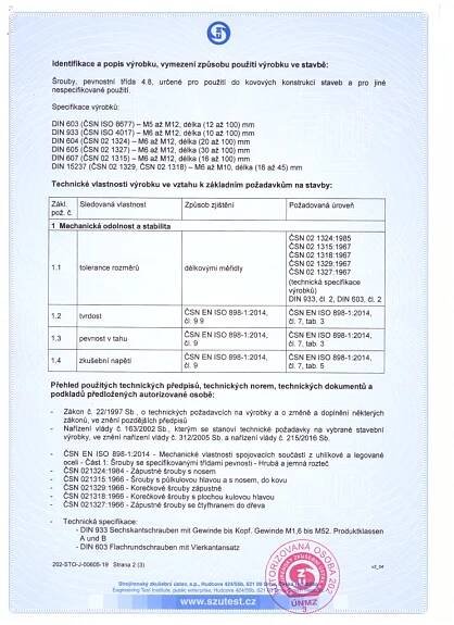 Certifikáty | METAL - PRODUKT spol. s r. o.