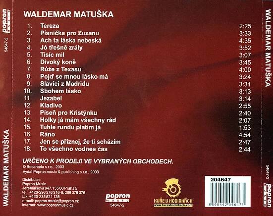 DISKOGRAFIE WALDEMAR MATUŠKA