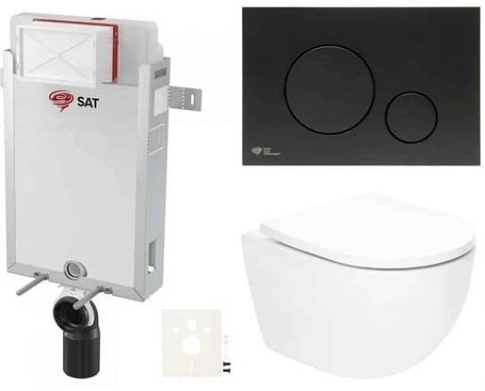 Závěsný wc set k zazdění SAT Fusion SIKOSZTORFU68