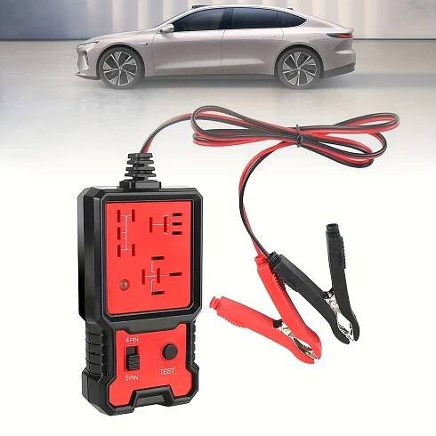 car automotive relay tester for 12v   and 5 pin with battery clips universal auto repair diagnostic tool circuit detector