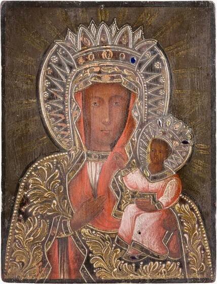 Ruská ikona Marie s Ježíšem - 22,5x 17,5 cm