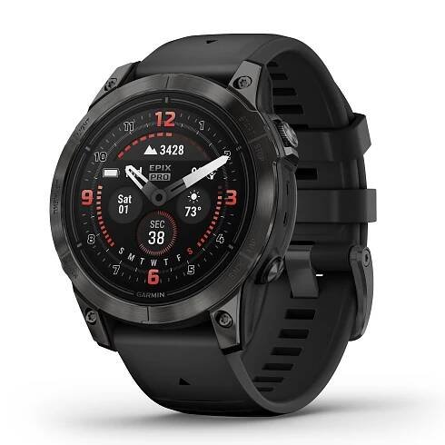 Garmin Epix PRO Gen 2 Sapphire 47 mm Carbon Gray DLC Titanium / Black Band - Velosport Valenta