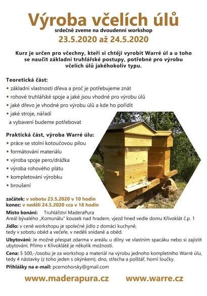 Workshop výroby úlů - Warré - Lidový úl