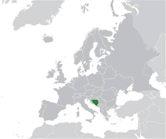 Poloha Bosny a Hercegoviny