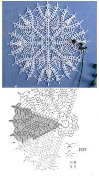 two pictures with different designs on them, one is white and the other is blue