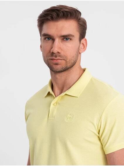  Pánské triko s límečkem OMBRE OM-POBS-0100 YELLOW 